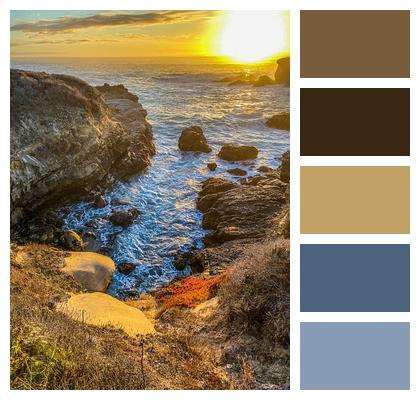 Sea Point Lobos Sunset Image